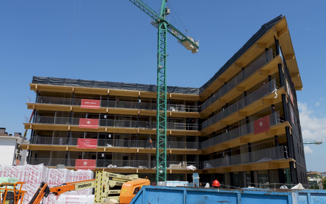 Evoluciona favorablemente la construcción del edificio de 39 VPO en Mutilva