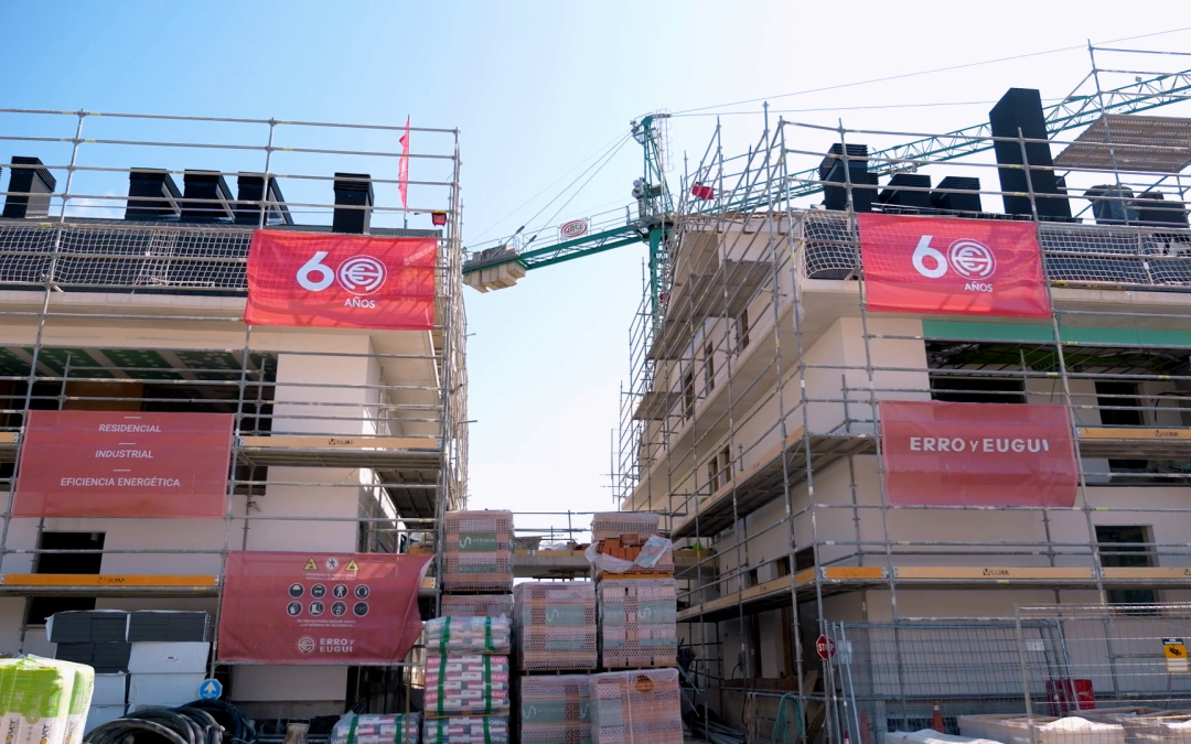 Avances en la construcción de las 20 viviendas en Cizur Mayor
